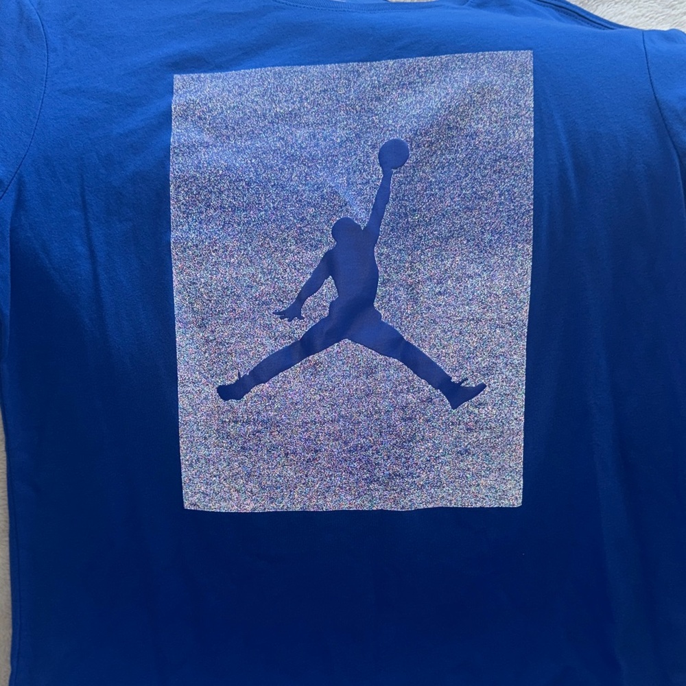Blue Jordan Light Reflecting Graphic T-Shirt